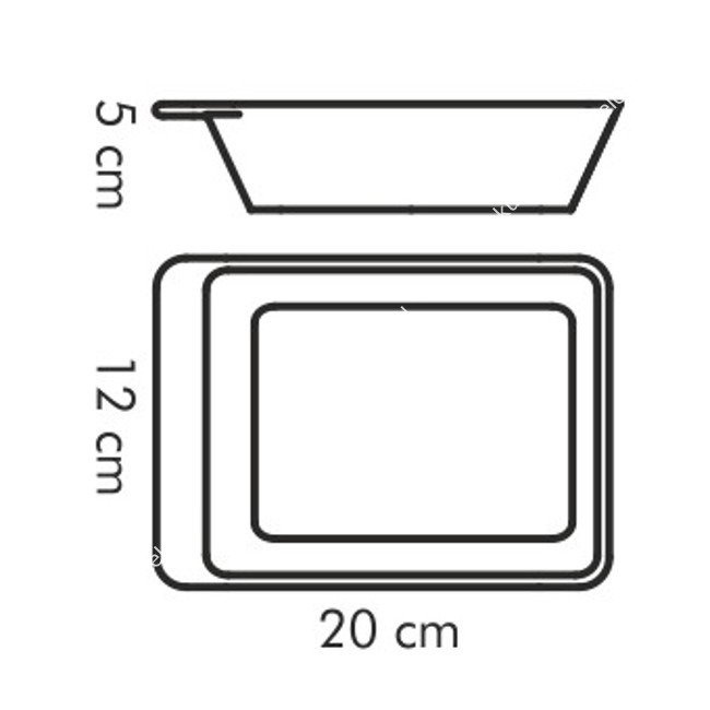 Forma porcelanowa prostokątna do zapiekania w piekarniku - 20x12 cm | TESCOMA GUSTO