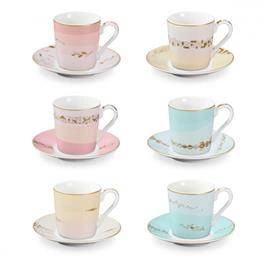 Komplet 6 filiżanek do espresso w pudełku prezentowym, motyw Romance | TESCOMA myCOFFEE