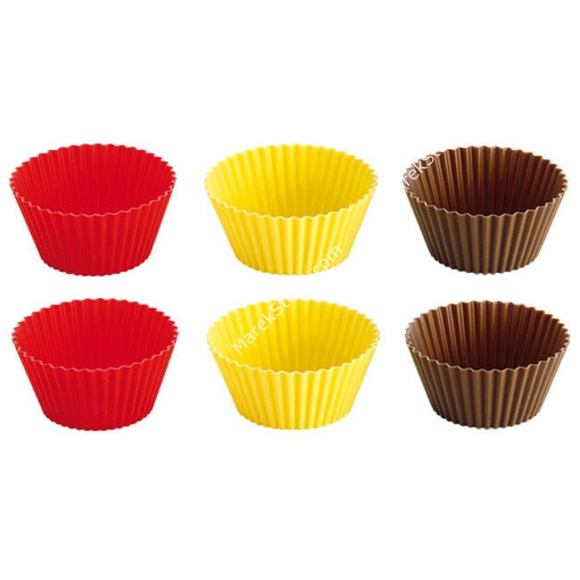 Foremki silikonowe do babeczek i muffinek - komplet 6 szt, średnica w górnej części 9 cm | TESCOMA DELICIA