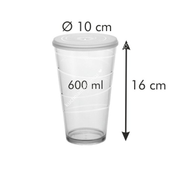 Kubek z wieczkiem - 600 ml | TESCOMA MY DRINK