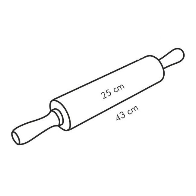 Wałek do ciasta drewniany - długość 25cm, średnica ø 6cm | TESCOMA DELICIA