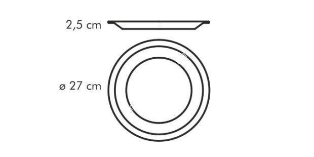 Talerz porcelnowy okrągły płytki o średnicy 27 cm | TESCOMA GUSTITO