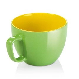Bardzo duży kubek na kawę i herbatę - kolor zielony, pojemność 850 ml TESCOMA CREMA SHINE
