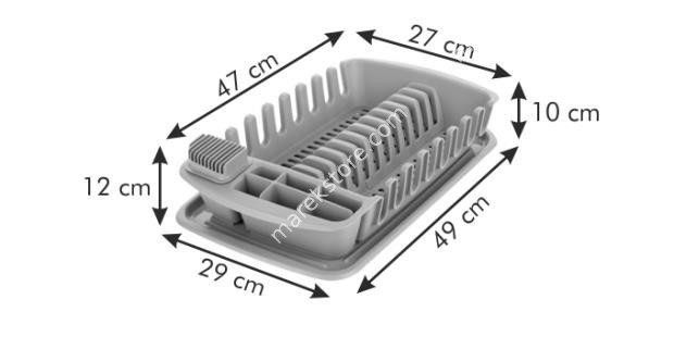 Suszarka do naczyń i sztućców z podstawką w zestawie - 49x29 cm | TESCOMA CLEAN KIT