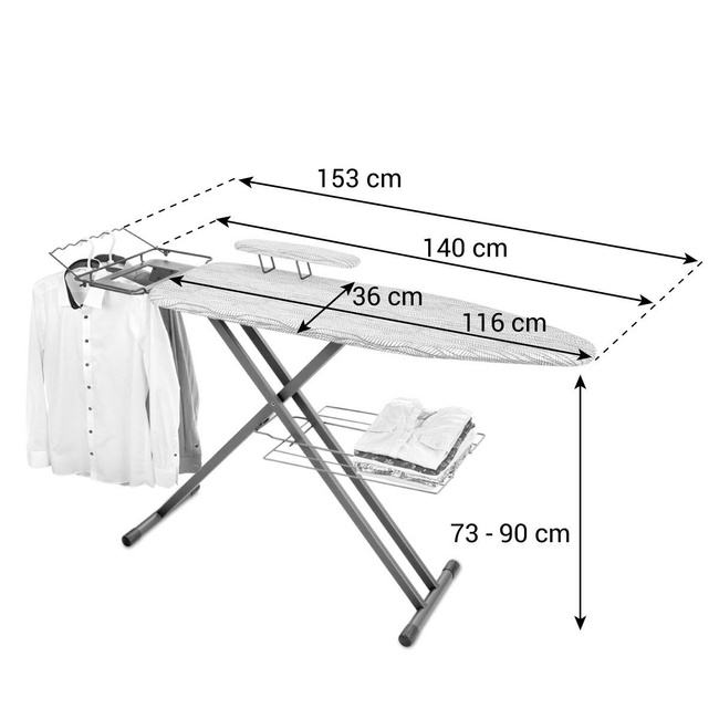Deska do prasowania z wbudowanym rękawnikiem TESCOMA FANCY HOME