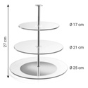 Szklana patera trzy poziomowa - wysokość 27 cm TESCOMA DELICIA