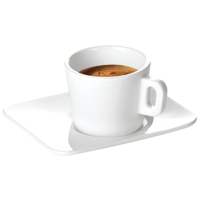 Filiżanka porcelanowa z talerzykiem do kawy espresso - 80 ml | TESCOMA GUSTITO