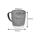 Porcelanowy kubek z uchem - kolor biały, pojemność 350 ml | TESCOMA LIVING