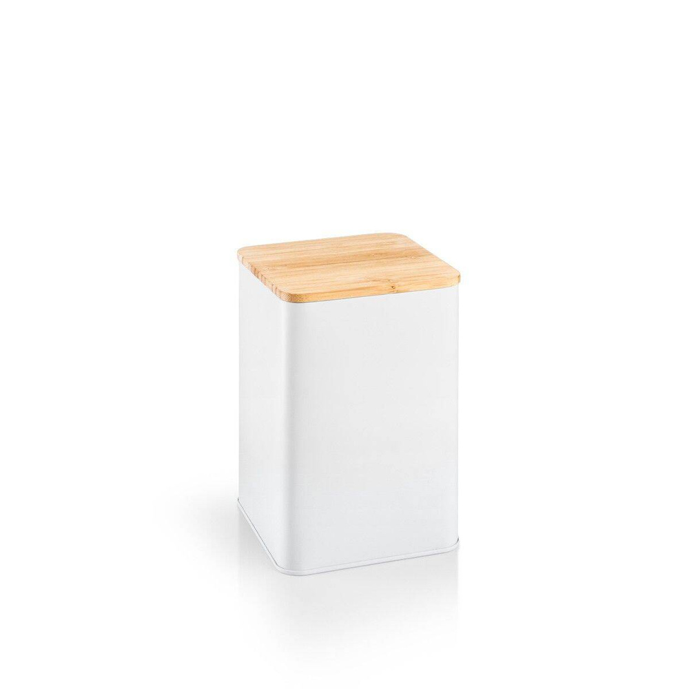 Biały pojemnik do przechowywania żywności z bambusowym wieczkiem, wysokość 14 cm TESCOMA ONLINE