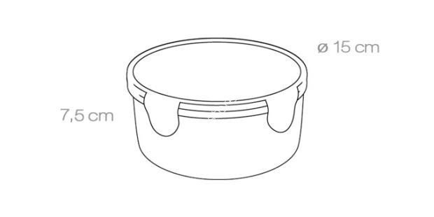 Okrągły pojemnik do przechowywania i transportu żywności - pojemność 800 ml | TESCOMA FRESHBOX