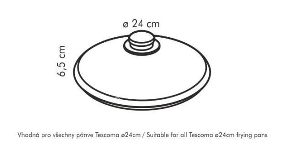 Szklana pokrywka z uchwytem - średnica 24 cm | TESCOMA UNICOVER