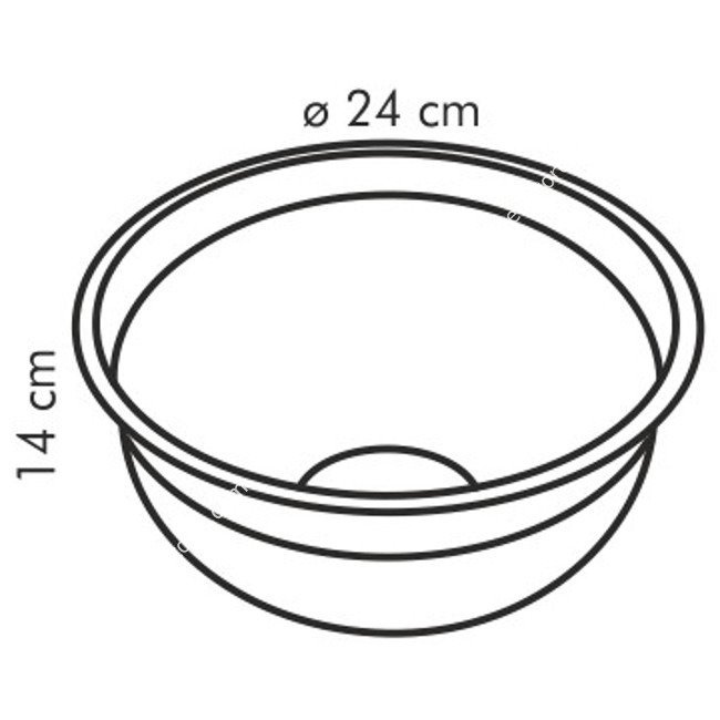 Miska stalowa - średnica 24 cm, pojemność 5 litrów | TESCOMA DELICIA