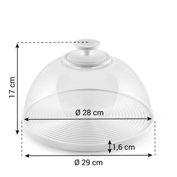 Patera z szklanym kloszem oraz misa z wieczkiem, produkt 2w1 - średnica 28 cm, pojemność 5 litrów TESCOMA DELICIA