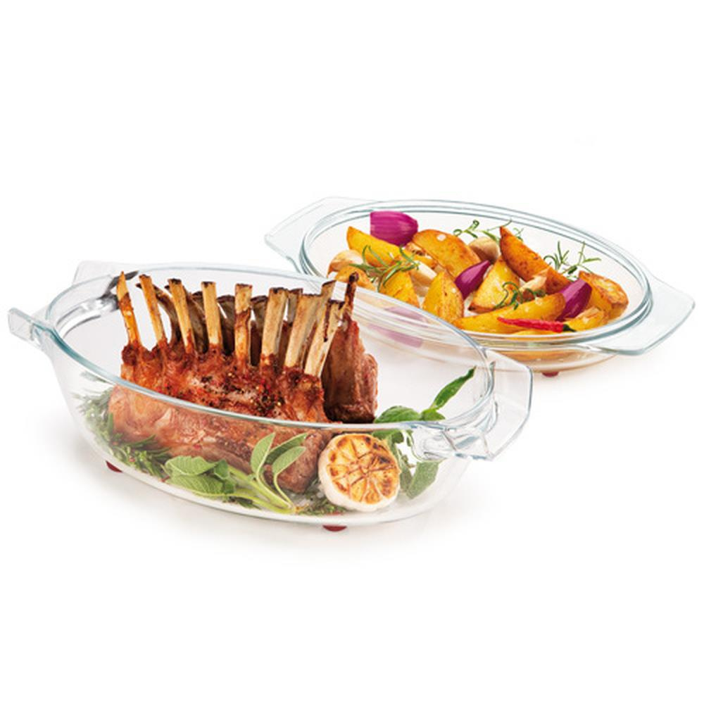 Brytfanna ze szkła hartowanego w zestawie z pokrywą - 35 x 21 cm | TESCOMA GRAND CHEF