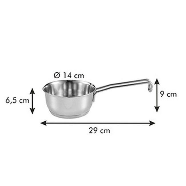 Rondelek indukcyjny ze stali nierdzewnej - pojemność 750 ml, średnica 14 cm | TESCOMA GRAND CHEF