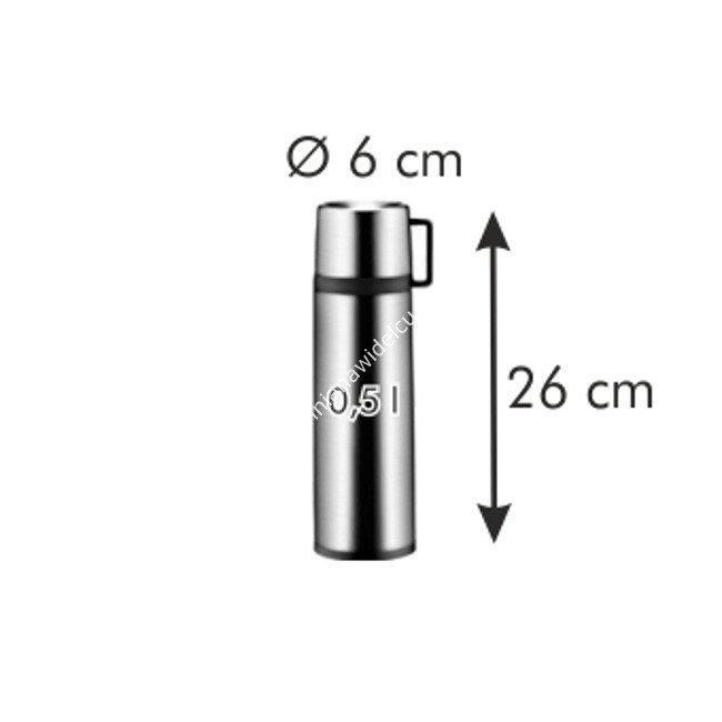 Termos dwuwarstwowy ze stali nierdzewnej 18/10 + kubek - pojemność 500 ml | TESCOMA CONSTANT