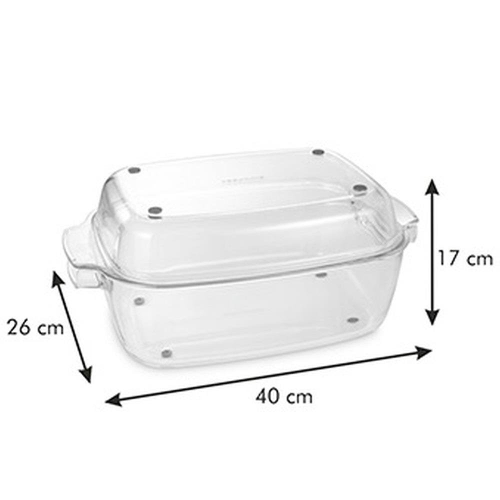 Brytfanna ze szkła hartowanego w zestawie z pokrywą - 40 x 26 cm | TESCOMA GRAND CHEF
