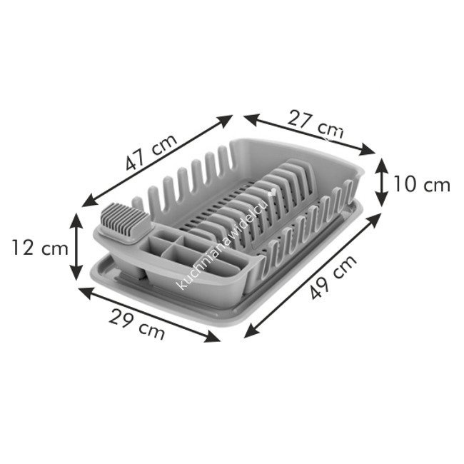 Suszarka do naczyń i sztućców z podstawką w zestawie - 49x29 cm | TESCOMA CLEAN KIT
