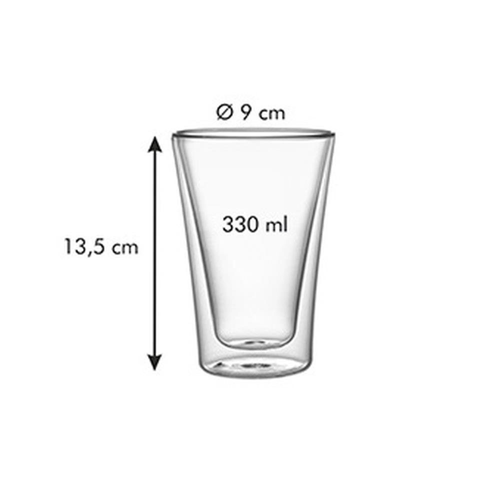 Szklanki termiczne z podwójną ścianką - pojemność 330 ml, komplet 2 szt. | TESCOMA myDRINK