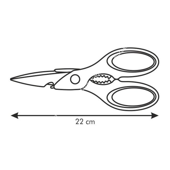 Wielofunkcyjne nożyce kuchenne - długość 22 cm | TESCOMA PRESTO