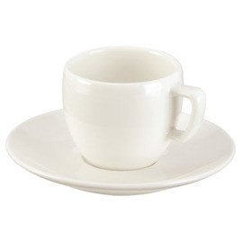 Filiżanka porcelanowa z talerzykiem - do espresso, pojemność 80 ml | TESCOMA CREMA