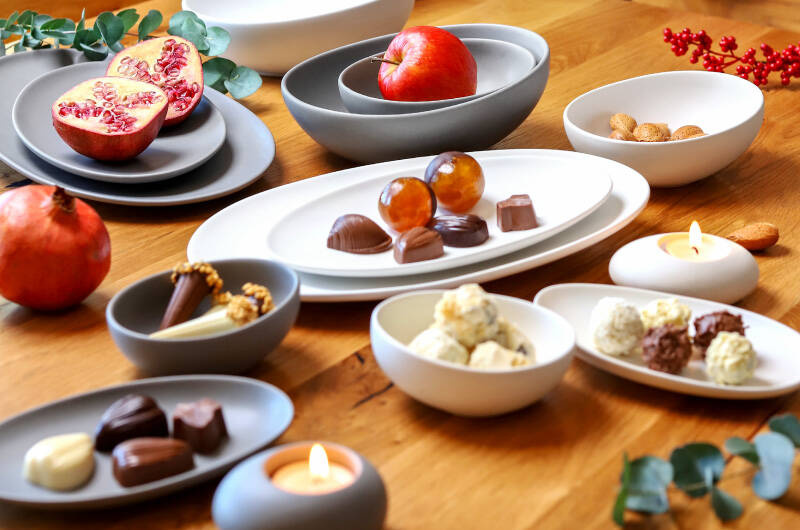 Ceramiczny półmisek do serwowania - kolor biały, długość 25 cm TESCOMA FANCY HOME Stones