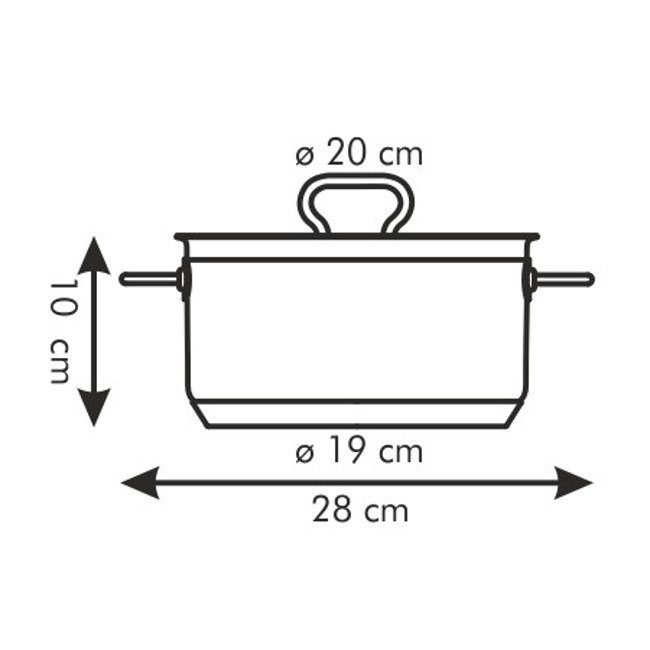 Garnek z pokrywką - średnica ø 20 cm, pojemność 3 litry | TESCOMA HOME PROFI