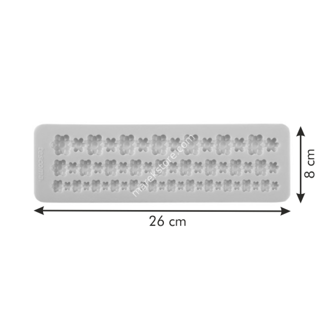Ozdoby na tort - silikonowe foremki kształt bordiura z kwiatami | TESCOMA DELICIA DECO