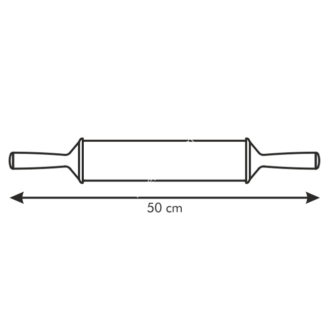 Wałek do ciasta z regulacją grubości wałkowania - długość 50 cm | TESCOMA DELICIA
