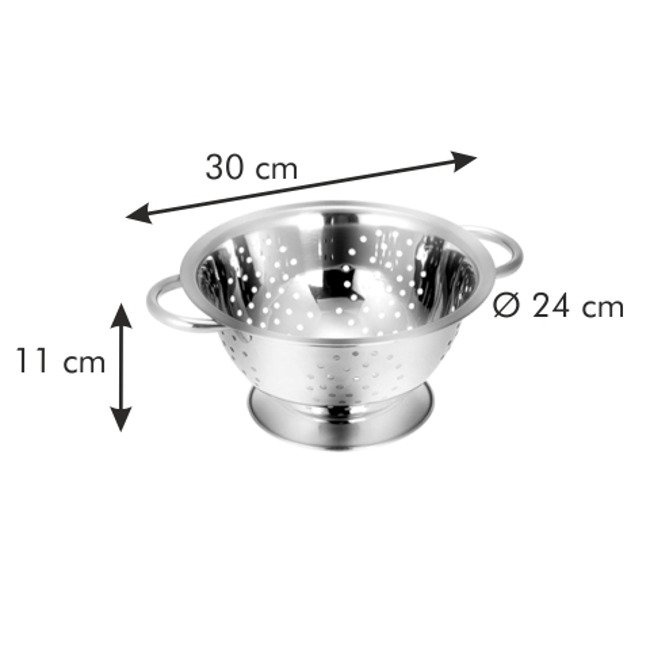 Durszlak / cedzak ze stali nierdzewnej - średnica 24 cm | TESCOMA GRAND CHEF