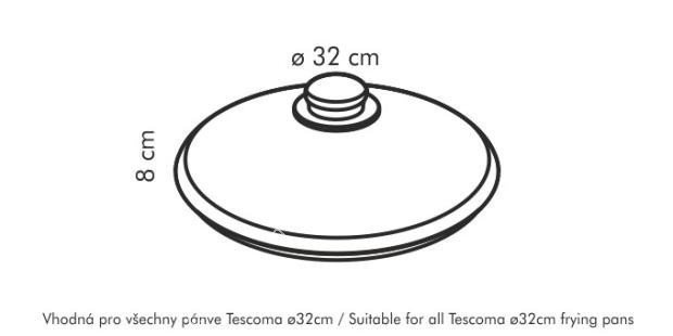 Szklana pokrywka z uchwytem - średnica 32cm | TESCOMA UNICOVER