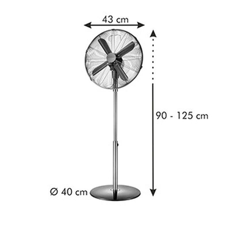 Wentylator domowy na stojaku w stylu retro - kolor antracyt, średnica 40 cm | TESCOMA FANCY HOME