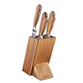 Komplet 5 noży kuchennych w zestawie z drewnianym blokiem na noże | TESCOMA FEELWOOD