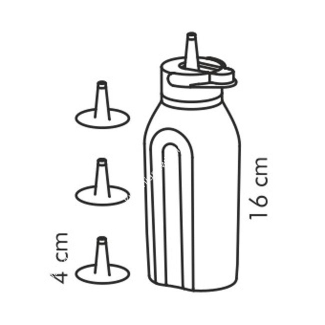 Butelka do dozowania sosów - 4 różne końcówki, pojemność 250 ml | TESCOMA PRESTO