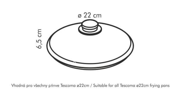 Szklana pokrywka z uchwytem - średnica 22 cm | TESCOMA UNICOVER