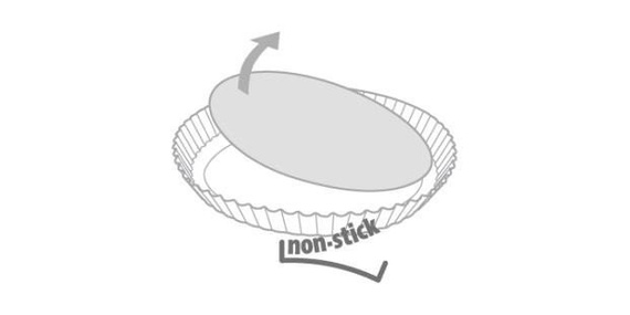 Forma stalowa do tarty z brzegiem falistym i wyjmowanym dnem - średnica 28 cm | TESCOMA DELICIA