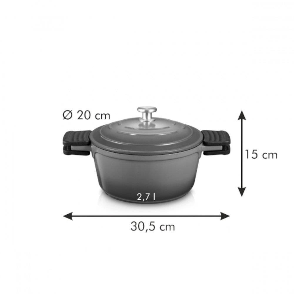 Brytfanna indukcyjna z pokrywą - pojemność 2,7 litra, średnica 20 cm | TESCOMA BORDEAUX