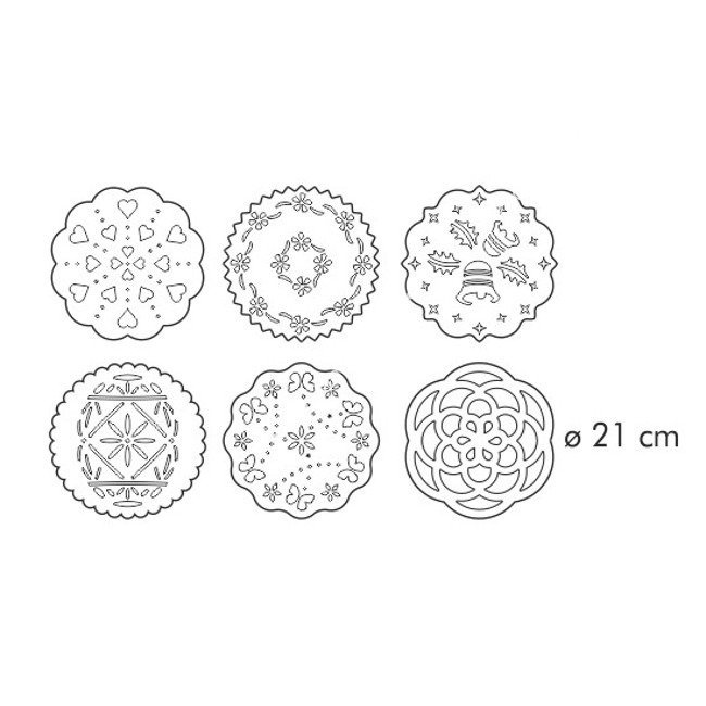 Szablony do dekorowania ciasta - 6 wzorów | TESCOMA DELICIA