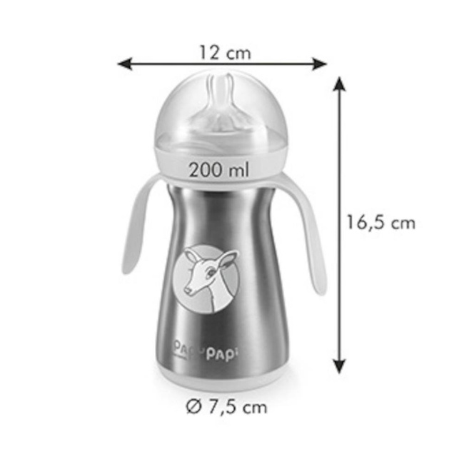 Termos ze smoczkiem do karmienia dzieci i niemowląt - pojemność 200 ml, różowy | TESCOMA PAPU PAPI