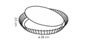 Forma stalowa do tarty z brzegiem falistym i wyjmowanym dnem - średnica 28 cm | TESCOMA DELICIA