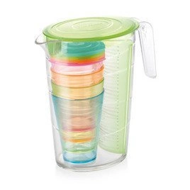 Zestaw: dzbanek 2,5 litra i 4 kubki z wieczkami | TESCOMA MY DRINK