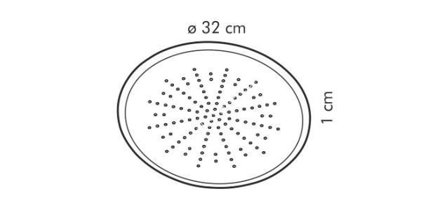 Forma na pizzę perforowana z warstwą zapobiegającą przywieraniu potraw - średnica 32 cm | TESCOMA DELICIA