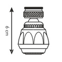 Perlator wody chromowany - czarny - gwint M24 | TESCOMA PRESTO