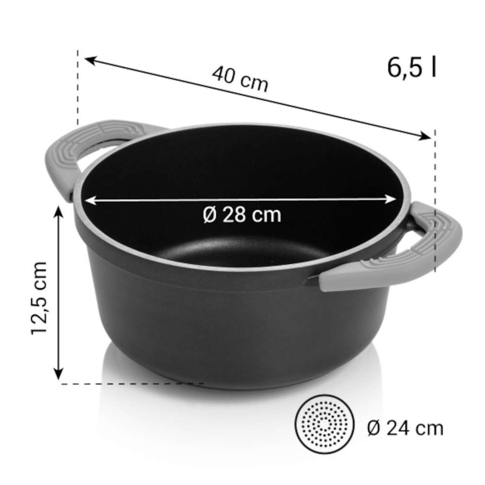 Garnek indukcyjny z możliwością użycia w piekarniku - pojemność 6,5 litra, średnica 28 cm TESCOMA SmartCLICK