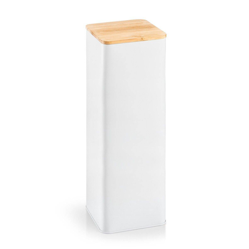 Biały pojemnik do przechowywania żywności z bambusowym wieczkiem, wysokość 28 cm TESCOMA ONLINE