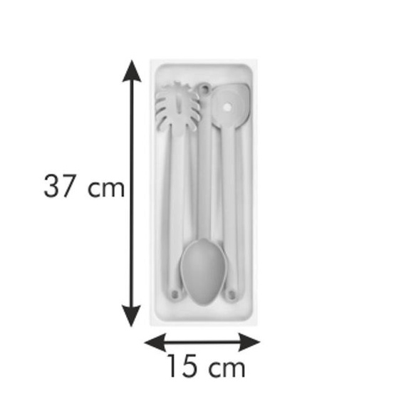 Wkład do szuflady modułowy na długie przybory kuchenne - 370x148 mm | TESCOMA flexiSPACE