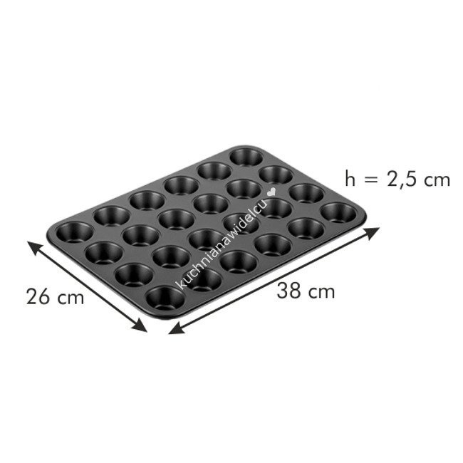 Forma metalowa do pieczenia 24 muffinek i babeczek - górna średnica otworu 5 cm | TESCOMA DELICIA