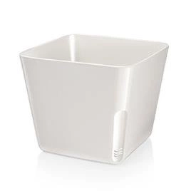 Osłonka na doniczkę SENSE, kwadratowa, biała