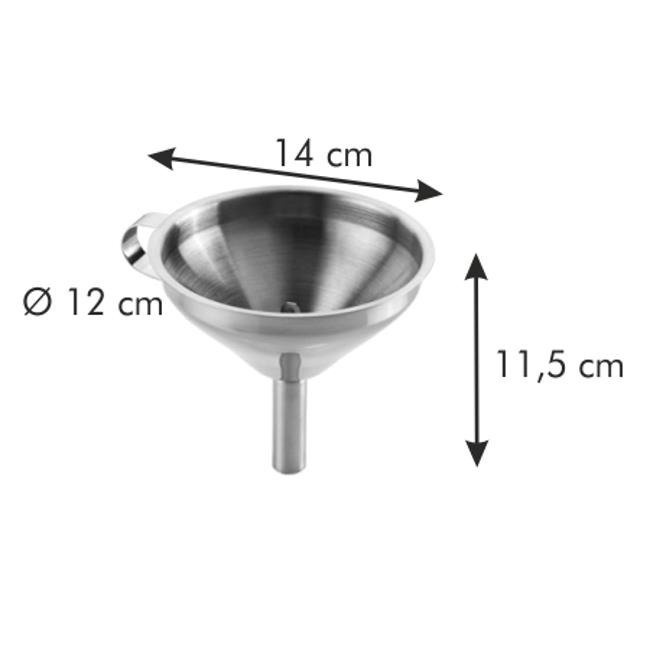 Lejek ze stali nierdzewnej - średnica  górna 12 cm, dolna 1,6 cm | TESCOMA GRAND CHEF