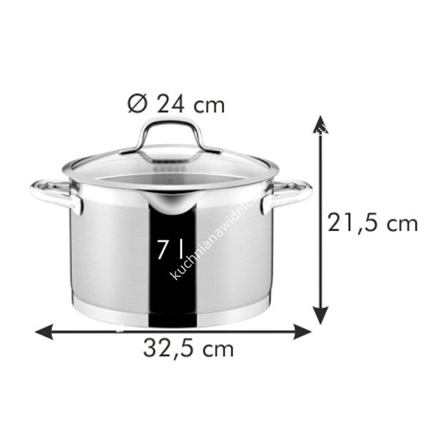 Garnek ze szklaną pokrywką - średnica ø 24 cm, pojemność 7 litrów | TESCOMA PRESIDENT